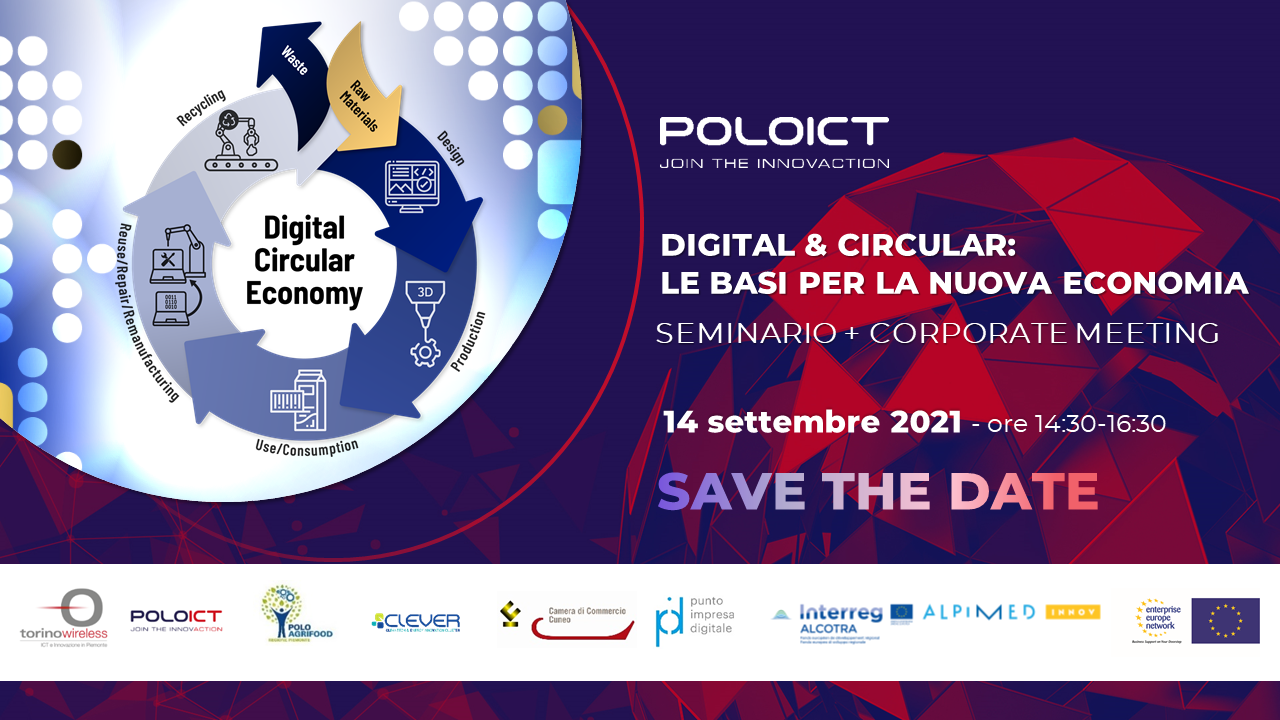 Seminario Digital&Circular: le basi per la nuova economia- 14 settembre 2021